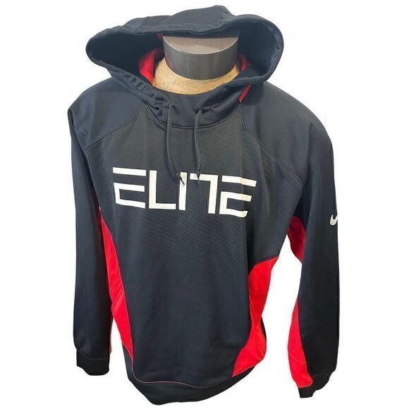 Nike Elite Black and Red Hoodie - Picture 1 of 5